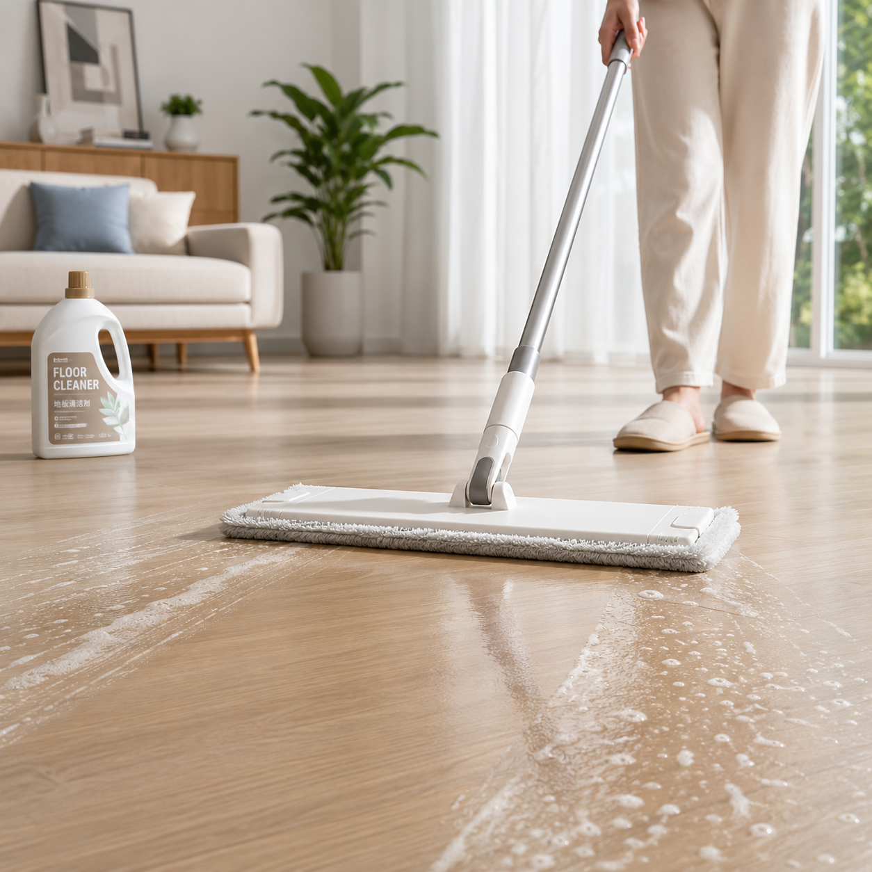 Floor cleaner bottle for daily floor mopping