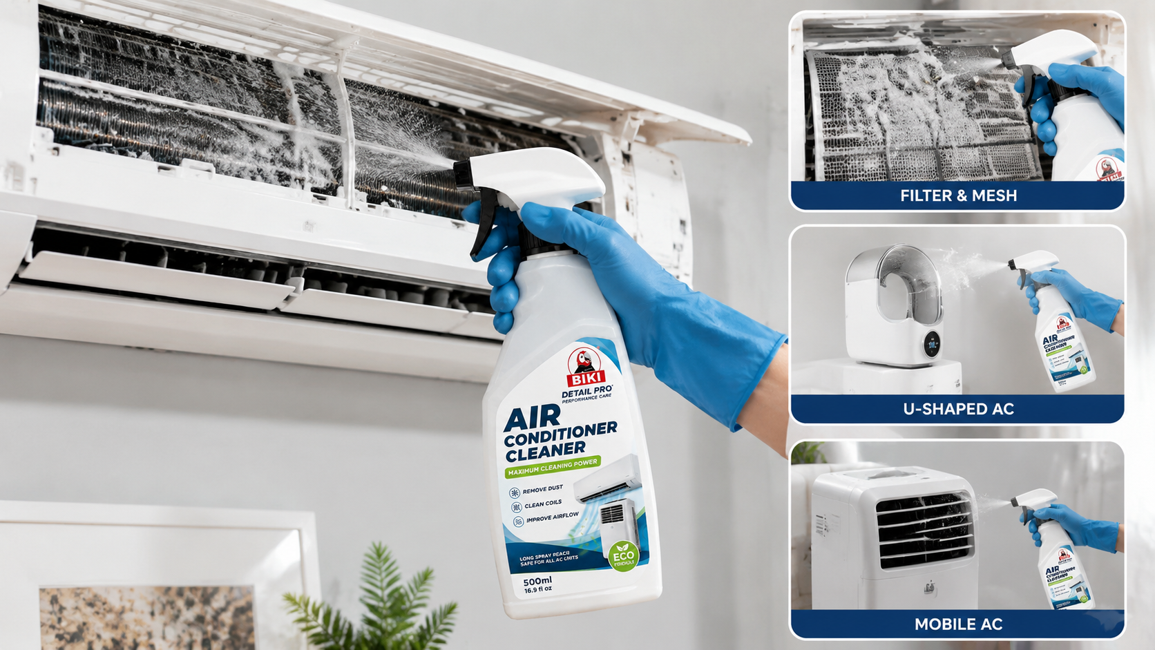 Private label air conditioner cleaner for different AC types