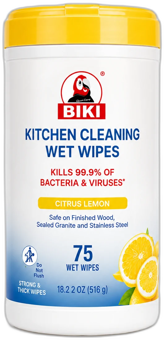 Kitchen Cleaning Wipes Canister product for countertop wiping