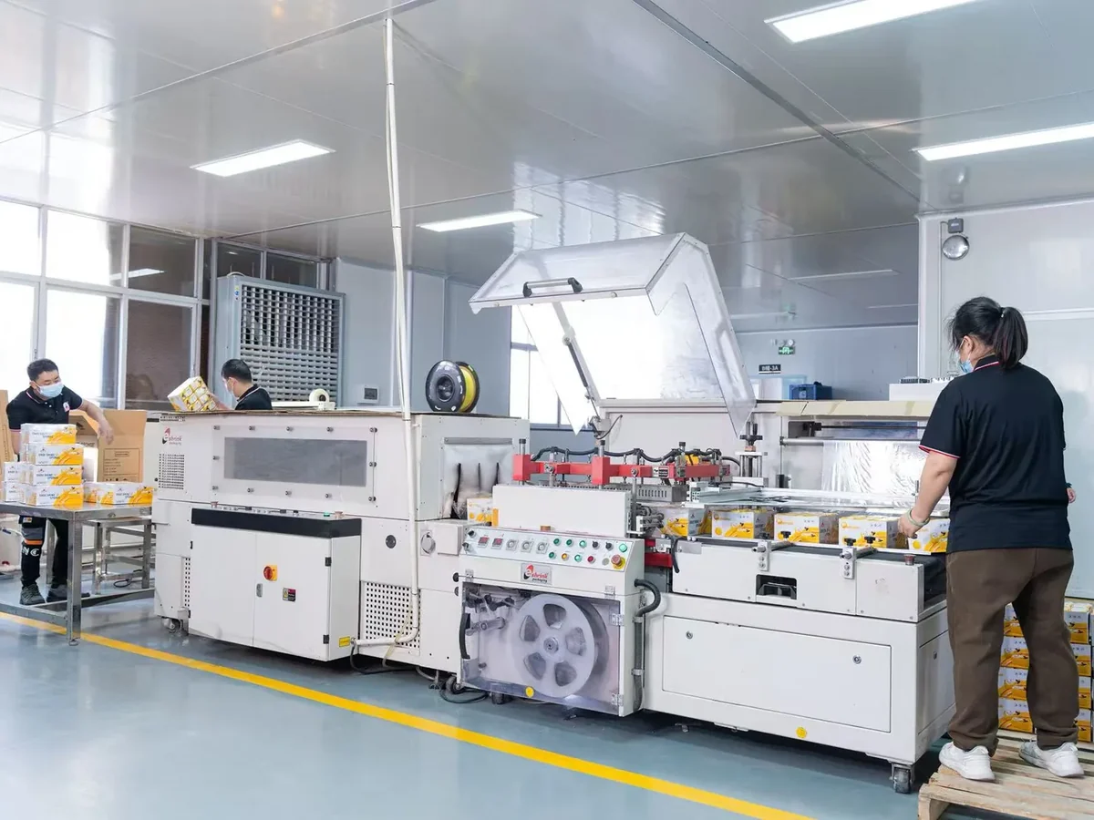 OEM cleaning product filling workshop scene