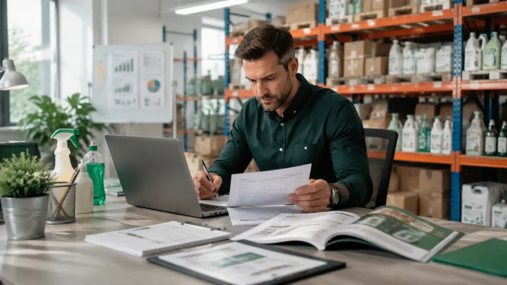 B2B buyer planning Q4 cleaning product inventory
