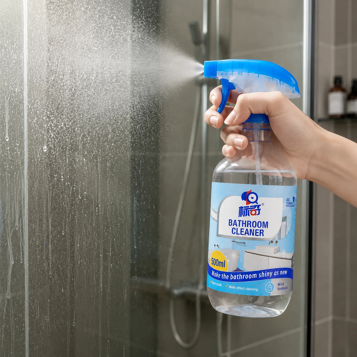 Bathroom Cleaner Spray Shower Glass Limescale | BIKI Home Care
