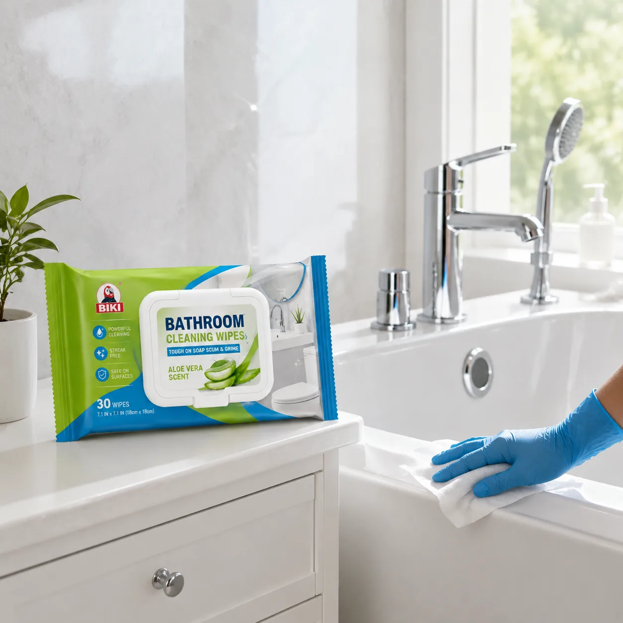 Bathroom Toilet Wipes Soft Pack Sink Cleaning | BIKI Home Care