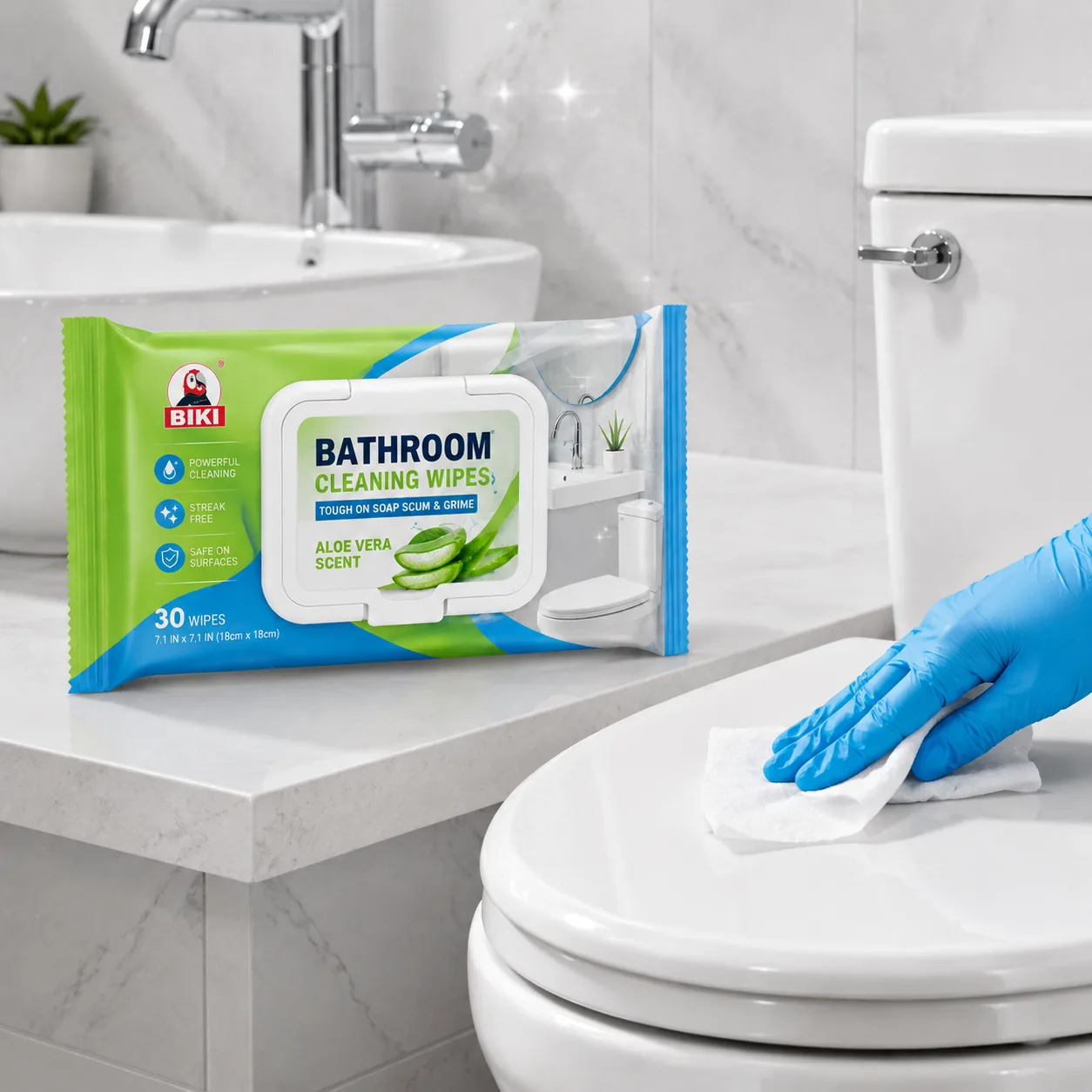 Bathroom Toilet Wipes Soft Pack Toilet Seat Cleaning | BIKI Home Care