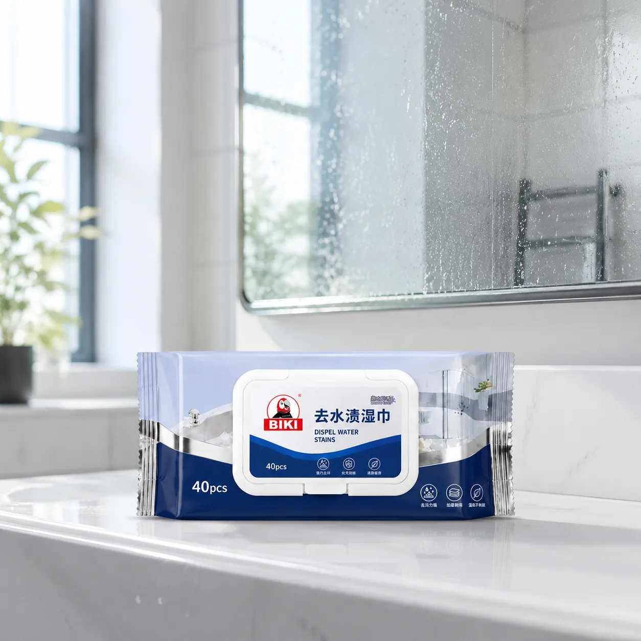 Bathroom Wipes Bathroom Counter Display | BIKI Home Care