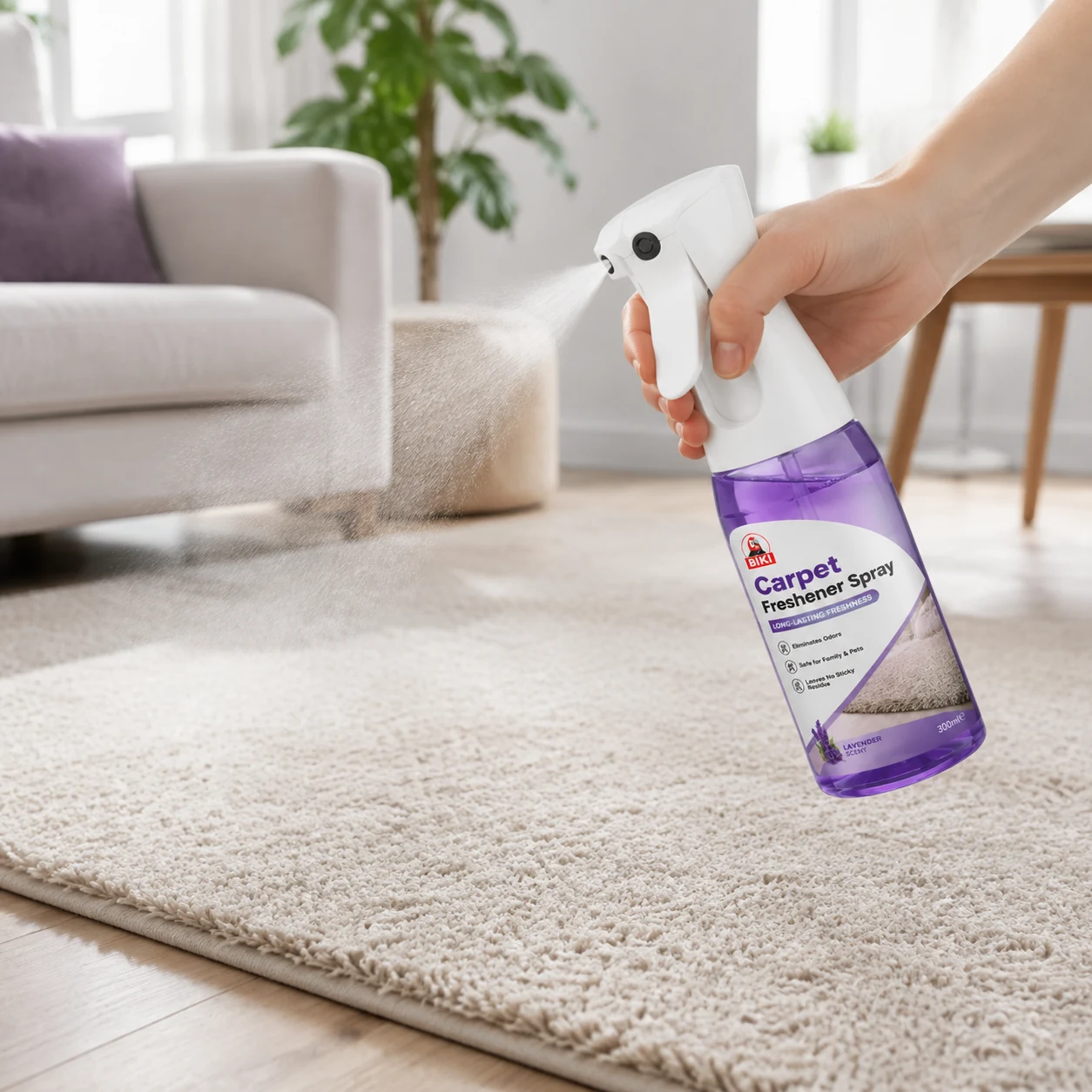 Carpet Deodorizer Spray Fine Mist | BIKI Home Care