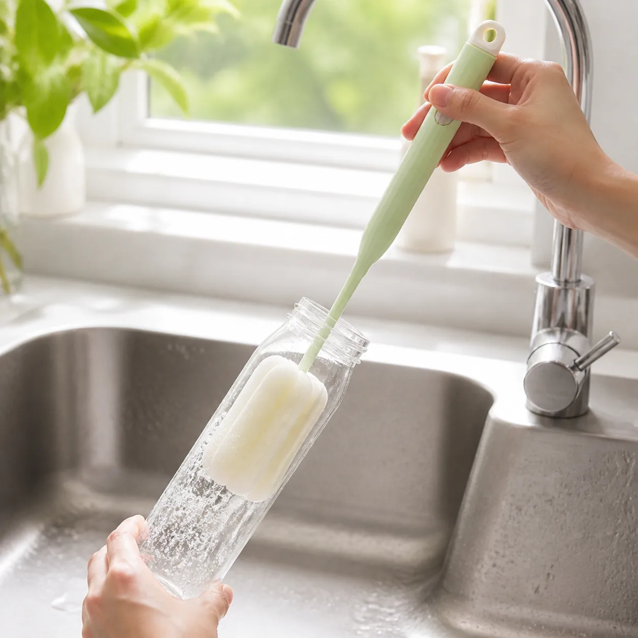 Cup Cleaning Sponge Bottle Deep Cleaning | BIKI Home Care