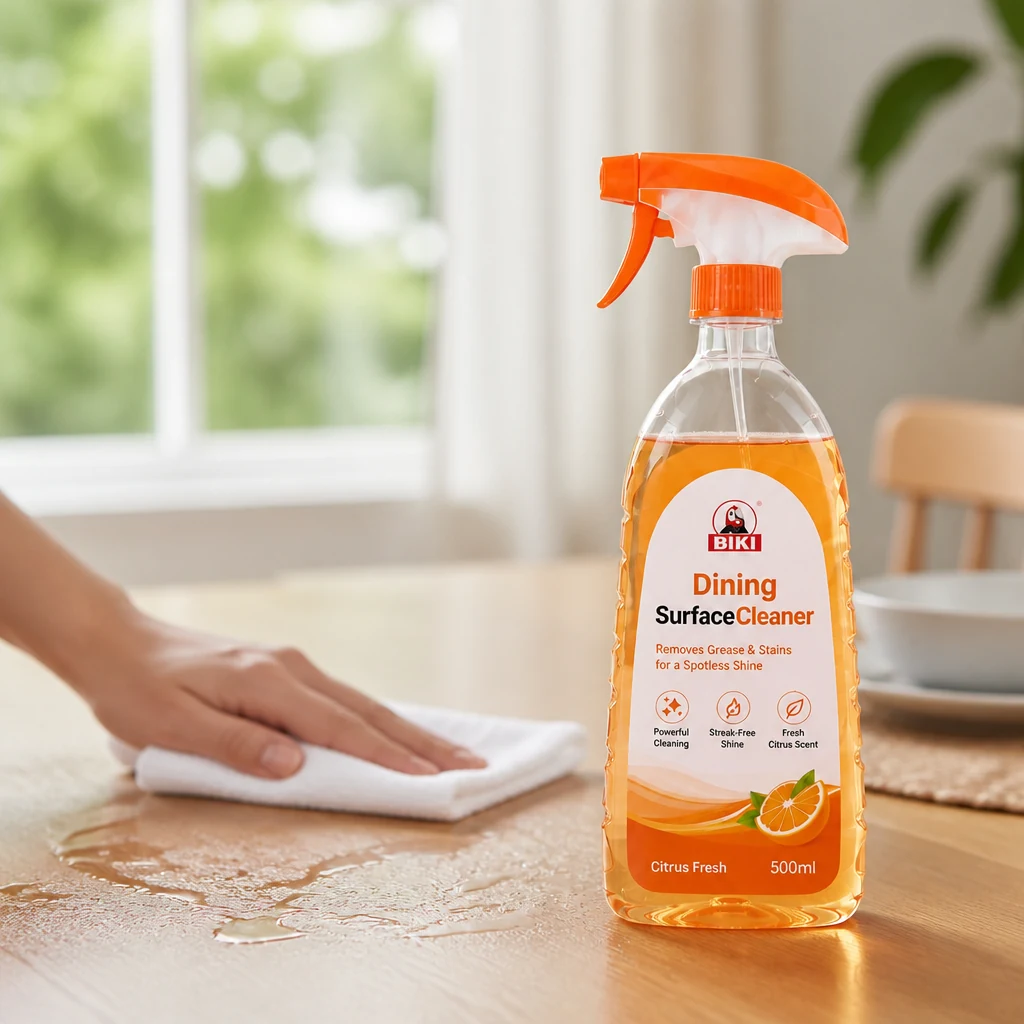 Dining Table Cleaner Spray Cloth Wiping | BIKI Home Care