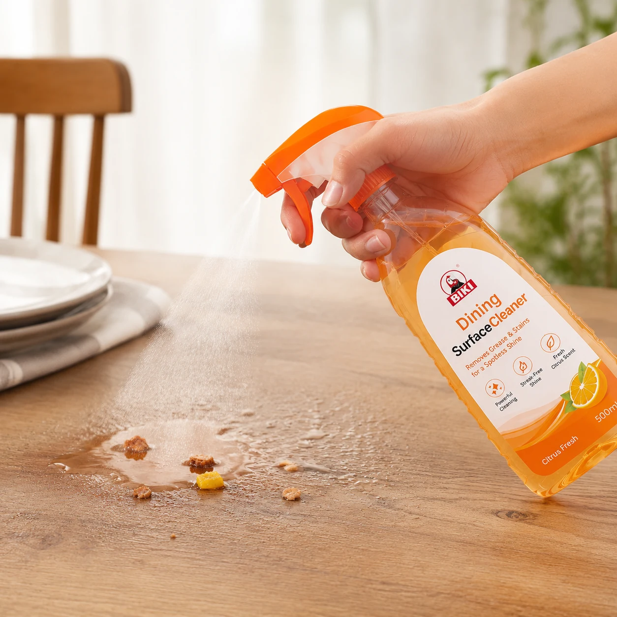 Dining Table Cleaner Spray Food Spill | BIKI Home Care