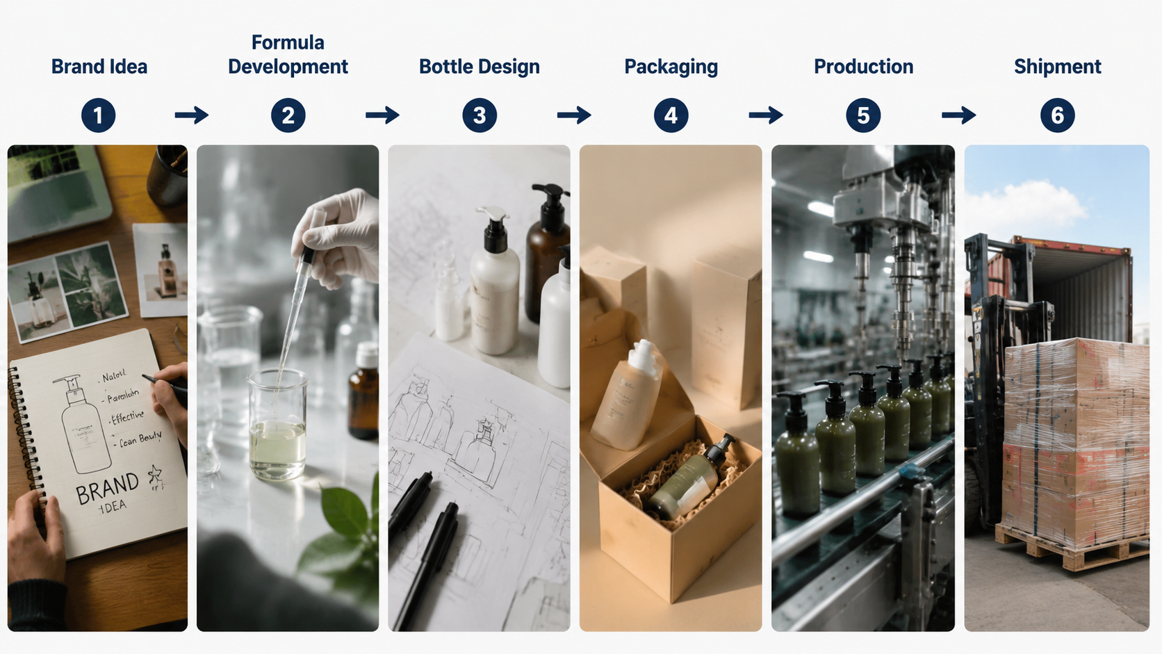 Private label cleaning product development process from idea to shipment