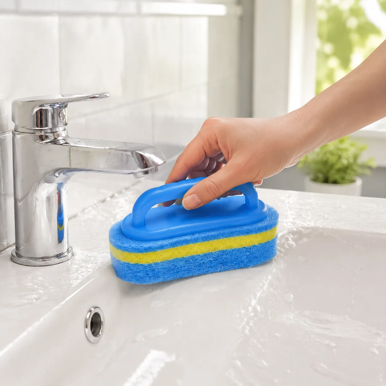 Handle Cleaning Sponge Bathroom Sink Cleaning | BIKI Home Care