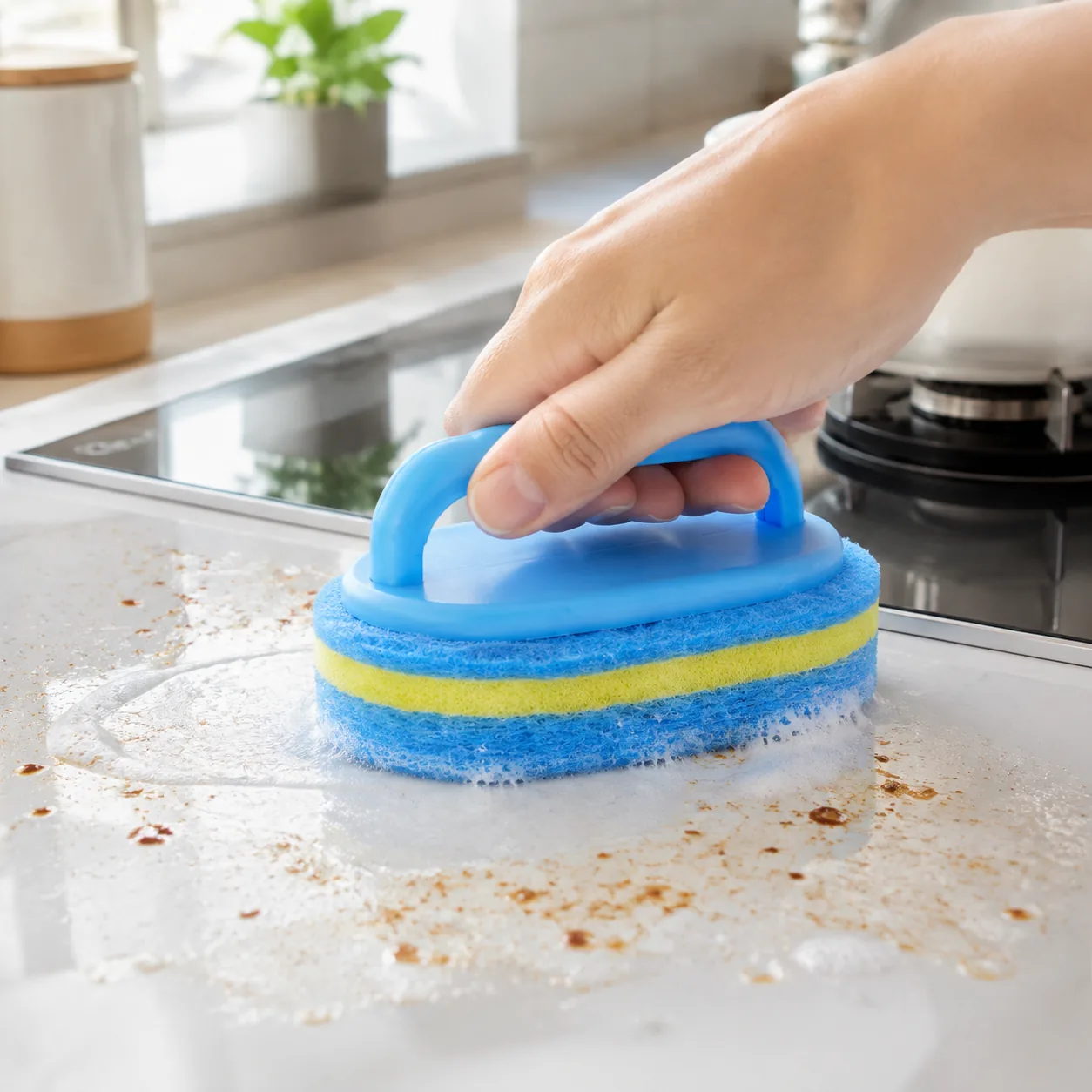 Handle Cleaning Sponge Kitchen Countertop Scrubbing | BIKI Home Care