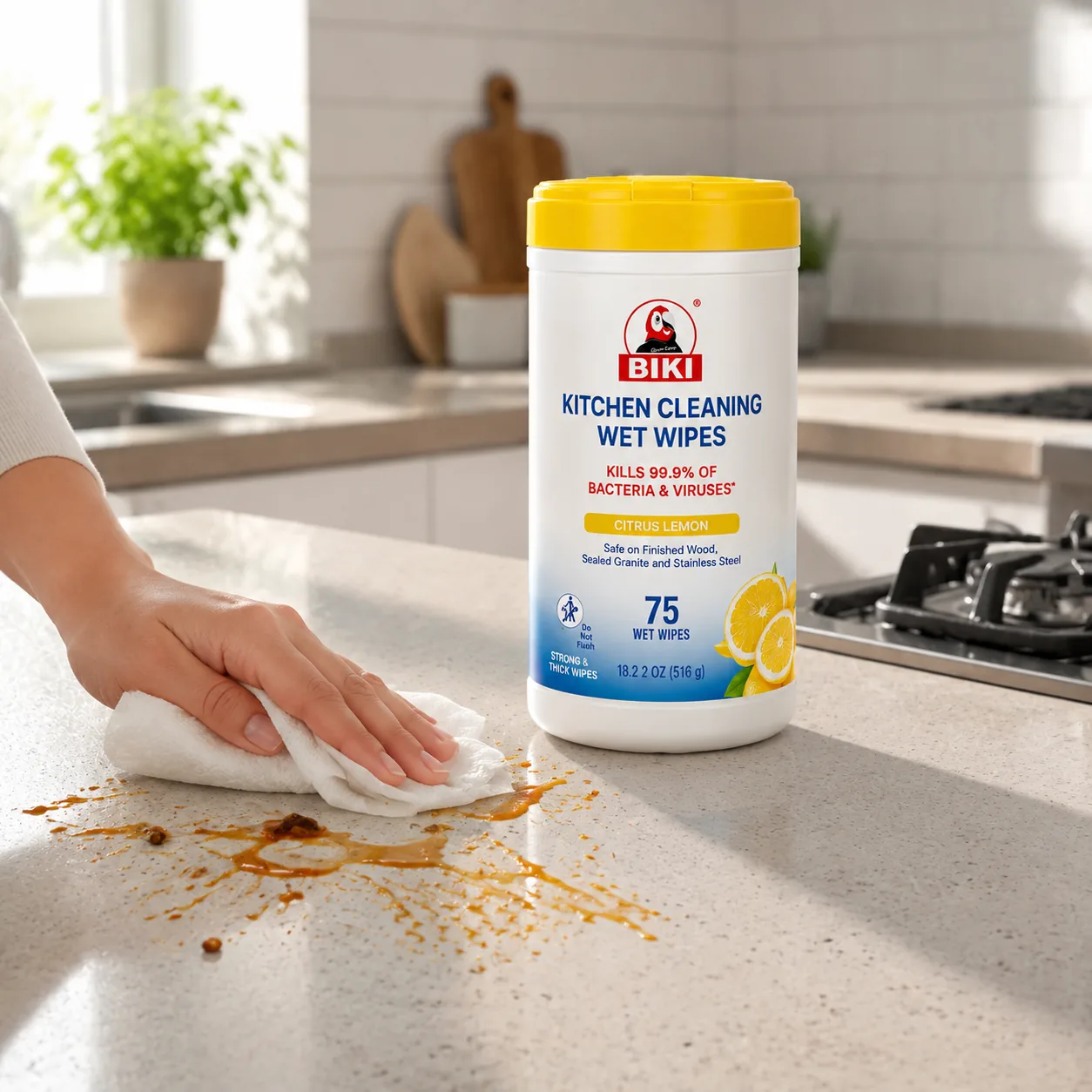 Kitchen Cleaning Wipes Countertop Crumb Cleaning | BIKI Home Care