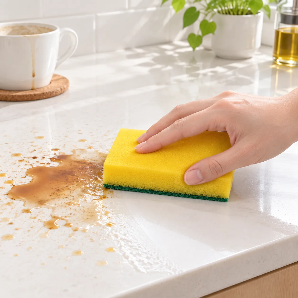 Multi Purpose Cleaning Sponge Kitchen Countertop Stain Cleaning | BIKI Home Care