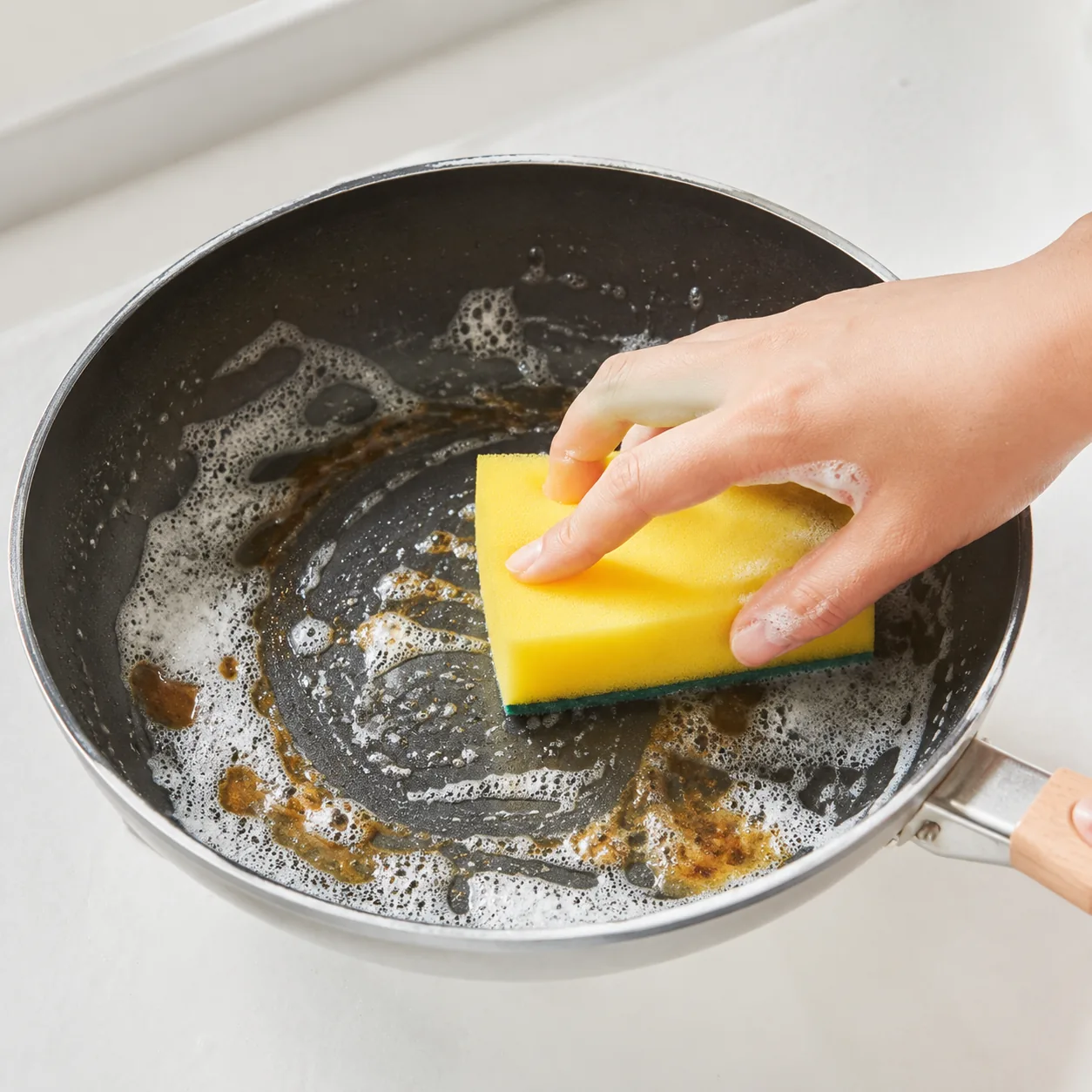Multi Purpose Cleaning Sponge Pan Grease Cleaning | BIKI Home Care