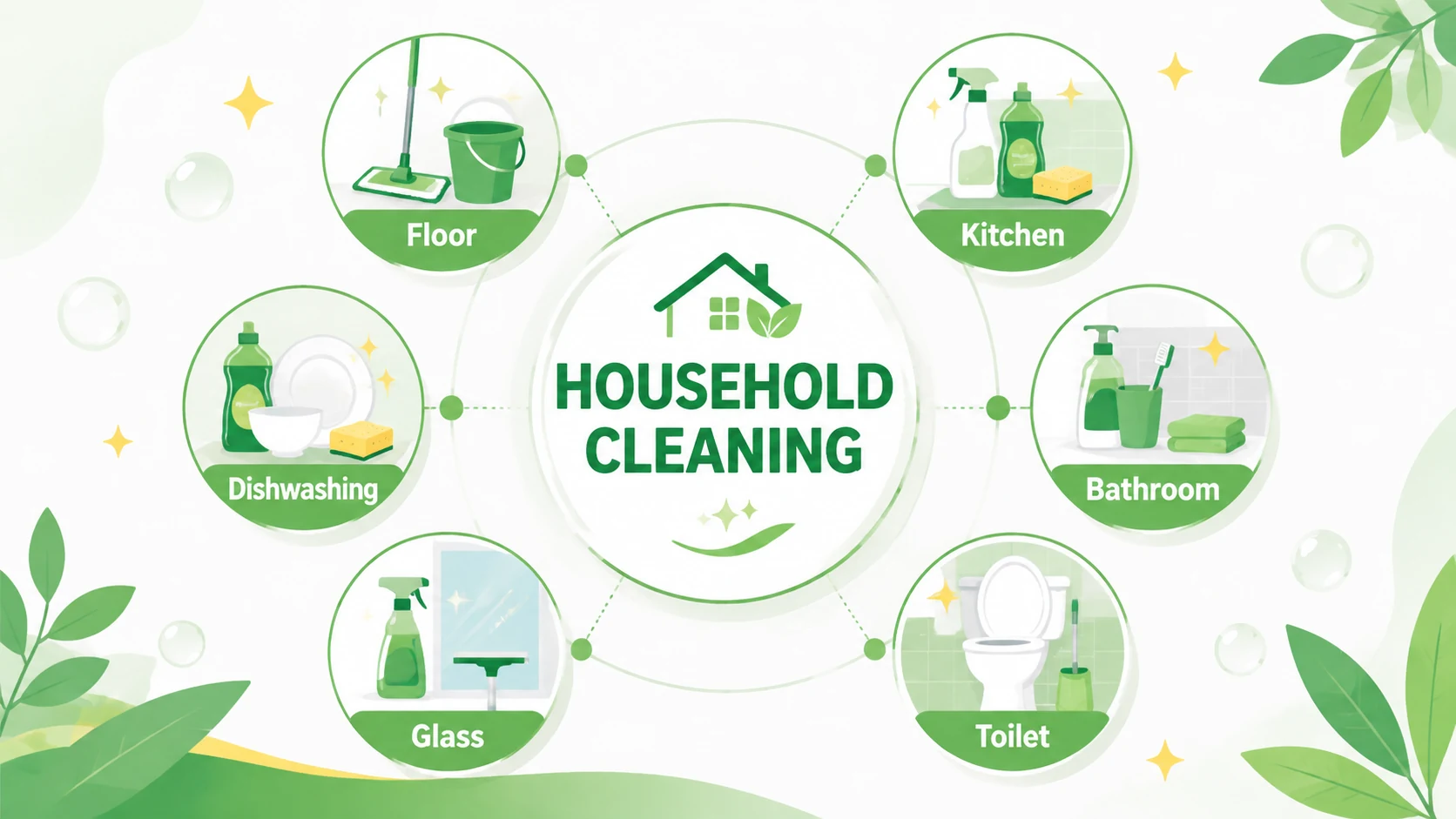 Household cleaning product categories for West African buyers
