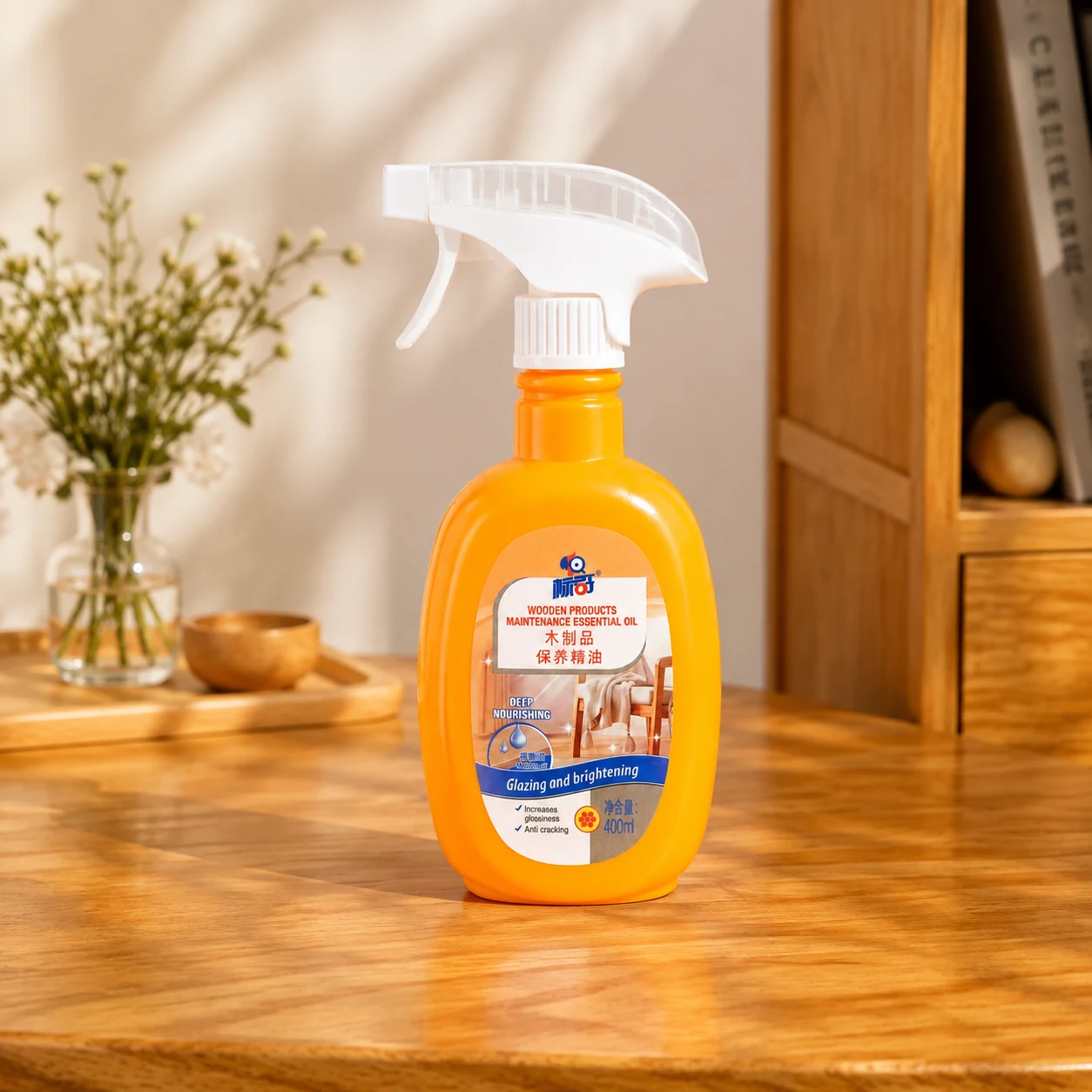 Wood Furniture Care Oil Polished Wood Result | BIKI Home Care