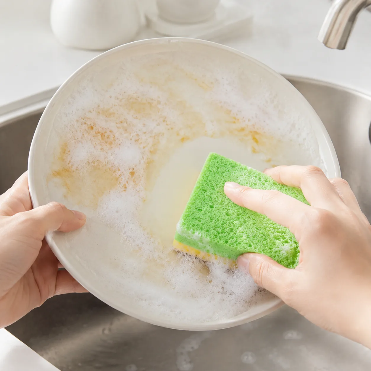 Wood Pulp Cellulose Cleaning Sponge Dishwashing Grease Removal | BIKI Home Care