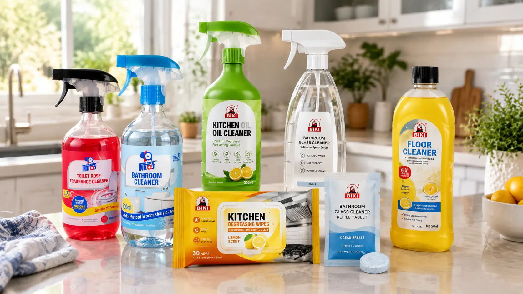 BIKI multi-purpose and specialized household cleaning products