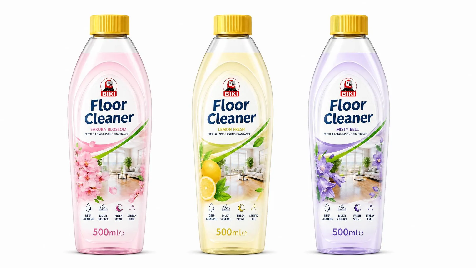 Household cleaning product packaging and bottle design