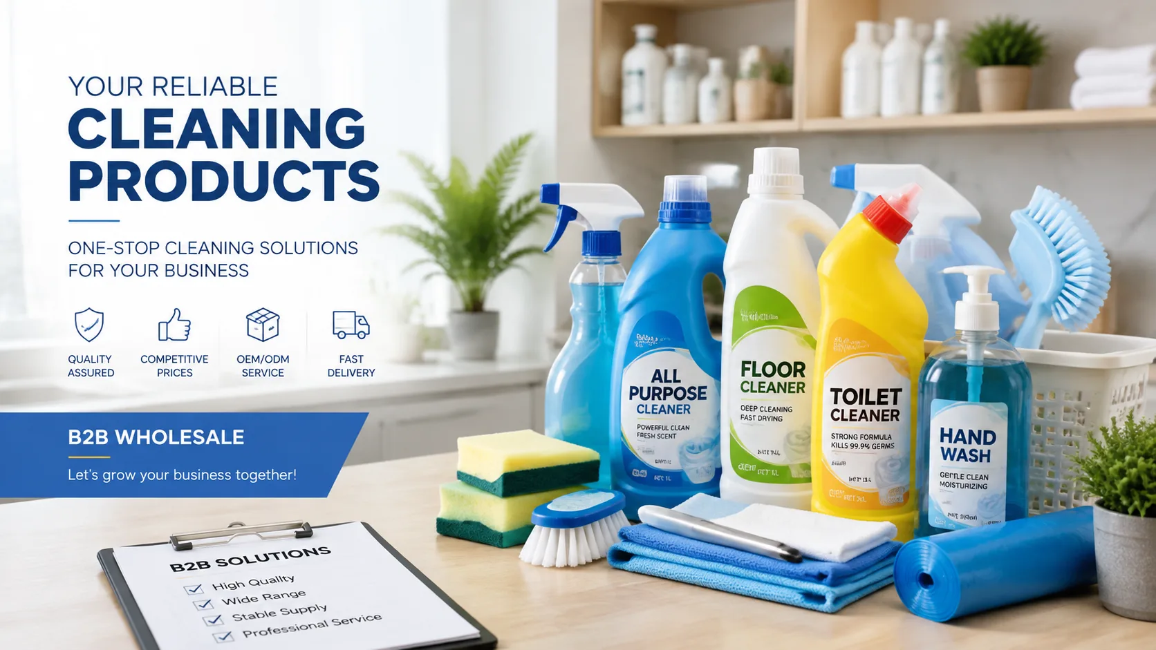 Household cleaning products developed for different consumer needs