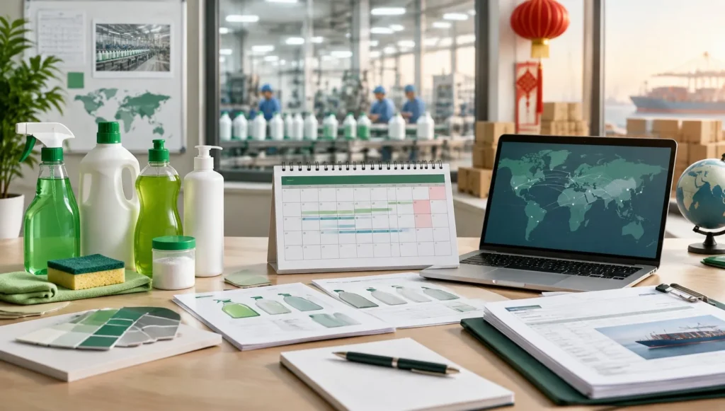 Household cleaning products, order calendar and export planning before Chinese New Year 2027