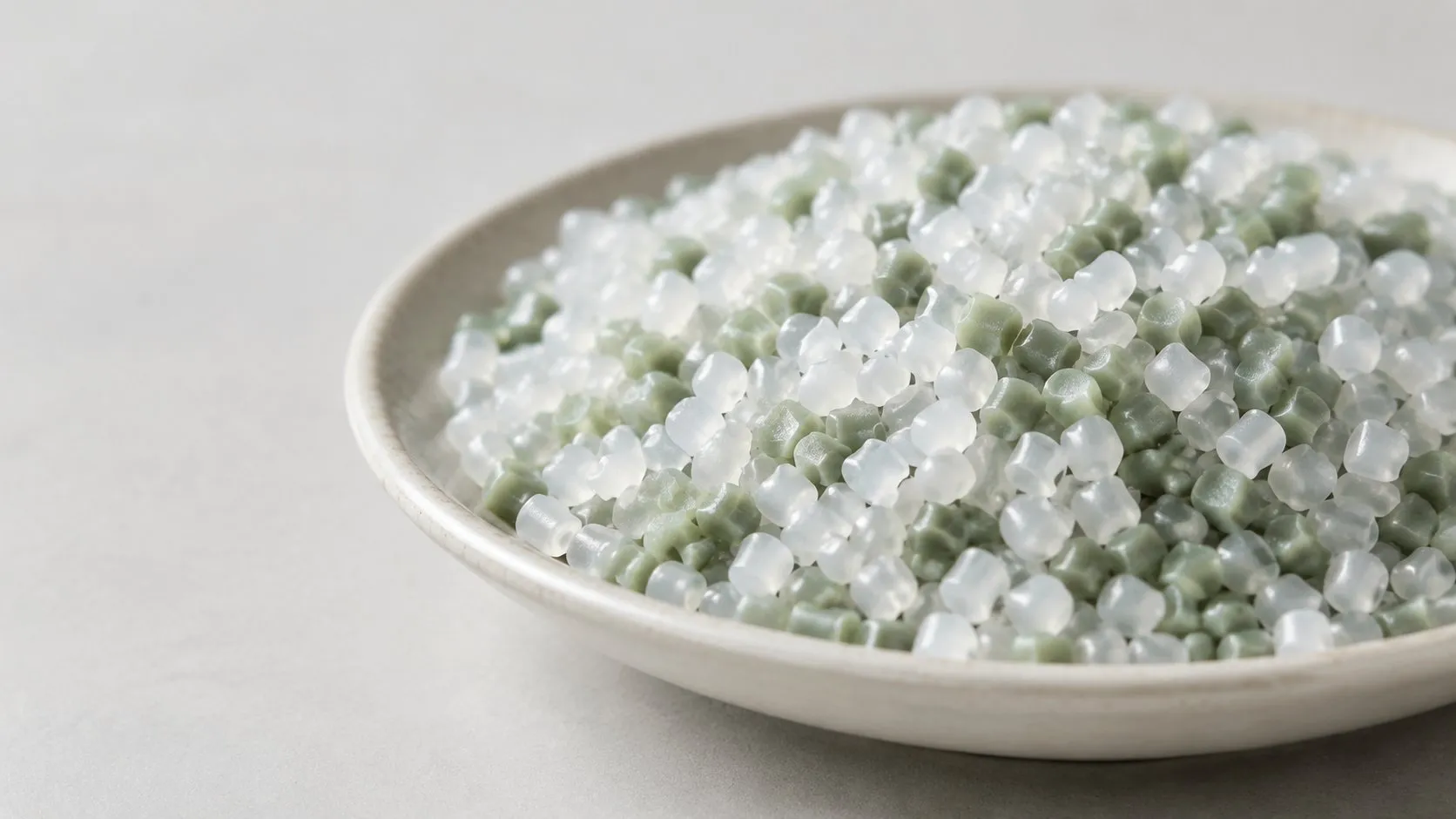 Recycled HDPE pellets used to meet the PPWR recycled content requirement for household cleaning bottles